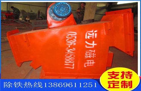 管道自卸除鐵器，吉林管道自卸除鐵器圖片_遠(yuǎn)力山東永磁管道除鐵器應(yīng)用安裝示意圖型12000高斯_可定制工作原理 
