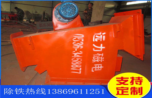 管道式除鐵器，江西管道式鏈條除鐵器_遠力江西管道式鏈條除鐵器批發(fā)圖片價格原理廠家哪家好安裝說明書12000高斯 可定制工作原理_安裝示意